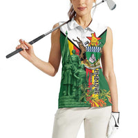 Personalized Zimbabwe Heroes' Day Women Sleeveless Polo Shirt Liberation War Memorial Monument - Wonder Print Shop