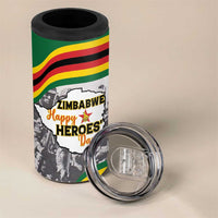 Happy Heroes Day Zimbabwe 4 in 1 Can Cooler Tumbler Lest We Forget - Wonder Print Shop