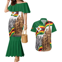 Happy Heroes Day Zimbabwe Couples Matching Mermaid Dress and Hawaiian Shirt Lest We Forget - Wonder Print Shop