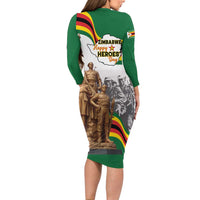 Happy Heroes Day Zimbabwe Family Matching Long Sleeve Bodycon Dress and Hawaiian Shirt Lest We Forget - Wonder Print Shop
