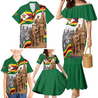 Happy Heroes Day Zimbabwe Family Matching Mermaid Dress and Hawaiian Shirt Lest We Forget - Wonder Print Shop