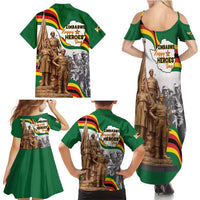 Happy Heroes Day Zimbabwe Family Matching Summer Maxi Dress and Hawaiian Shirt Lest We Forget - Wonder Print Shop