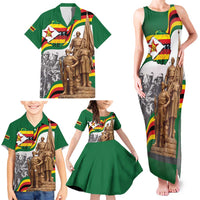 Happy Heroes Day Zimbabwe Family Matching Tank Maxi Dress and Hawaiian Shirt Lest We Forget - Wonder Print Shop