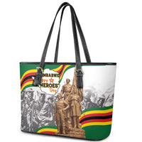 Happy Heroes Day Zimbabwe Leather Tote Bag Lest We Forget - Wonder Print Shop