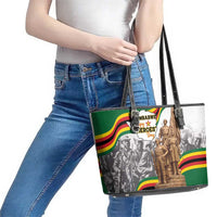 Happy Heroes Day Zimbabwe Leather Tote Bag Lest We Forget - Wonder Print Shop
