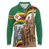 Happy Heroes Day Zimbabwe Long Sleeve Polo Shirt Lest We Forget - Wonder Print Shop