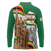 Happy Heroes Day Zimbabwe Long Sleeve Polo Shirt Lest We Forget - Wonder Print Shop
