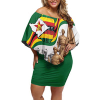 Happy Heroes Day Zimbabwe Off Shoulder Short Dress Lest We Forget - Wonder Print Shop