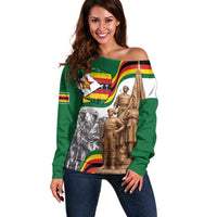 Happy Heroes Day Zimbabwe Off Shoulder Sweater Lest We Forget - Wonder Print Shop