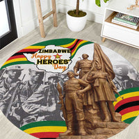Happy Heroes Day Zimbabwe Round Carpet Lest We Forget - Wonder Print Shop