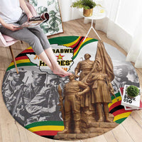 Happy Heroes Day Zimbabwe Round Carpet Lest We Forget - Wonder Print Shop