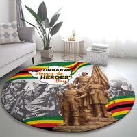 Happy Heroes Day Zimbabwe Round Carpet Lest We Forget - Wonder Print Shop