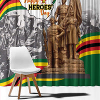 Happy Heroes Day Zimbabwe Window Curtain Lest We Forget - Wonder Print Shop