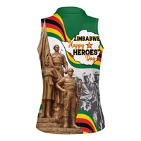 Happy Heroes Day Zimbabwe Women Sleeveless Polo Shirt Lest We Forget - Wonder Print Shop