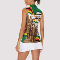 Happy Heroes Day Zimbabwe Women Sleeveless Polo Shirt Lest We Forget - Wonder Print Shop