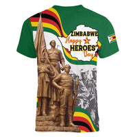 Happy Heroes Day Zimbabwe Women V-Neck T-Shirt Lest We Forget - Wonder Print Shop