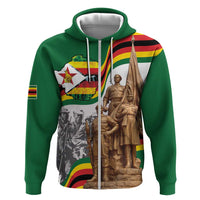 Happy Heroes Day Zimbabwe Zip Hoodie Lest We Forget - Wonder Print Shop