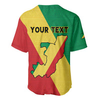 Personalized Congo Brazzaville Baseball Jersey Coat Of Arms With Map - Flag Style - Wonder Print Shop