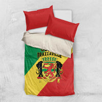 Congo Brazzaville Bedding Set Coat Of Arms With Map - Flag Style - Wonder Print Shop