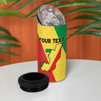 Personalized Congo Brazzaville 4 in 1 Can Cooler Tumbler Coat Of Arms With Map - Flag Style - Wonder Print Shop