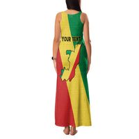 Personalized Congo Brazzaville Family Matching Tank Maxi Dress and Hawaiian Shirt Coat Of Arms With Map - Flag Style - Wonder Print Shop