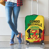 Congo Brazzaville Luggage Cover Coat Of Arms With Map - Flag Style - Wonder Print Shop