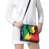 Congo Brazzaville Shoulder Handbag Coat Of Arms With Map - Flag Style - Wonder Print Shop