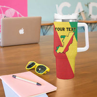 Personalized Congo Brazzaville Tumbler With Handle Coat Of Arms With Map - Flag Style - Wonder Print Shop