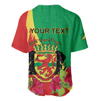 Personalized Congo Brazzaville National Day Baseball Jersey Coat Of Arms Hibiscus Flower - Wonder Print Shop