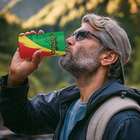 Personalized Congo Brazzaville National Day 4 in 1 Can Cooler Tumbler Coat Of Arms Hibiscus Flower - Wonder Print Shop