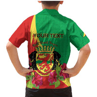 Personalized Congo Brazzaville National Day Family Matching Mermaid Dress and Hawaiian Shirt Coat Of Arms Hibiscus Flower - Wonder Print Shop