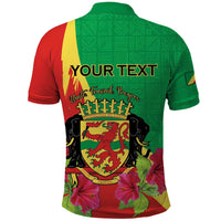 Personalized Congo Brazzaville National Day Polo Shirt Coat Of Arms Hibiscus Flower - Wonder Print Shop