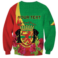 Personalized Congo Brazzaville National Day Sweatshirt Coat Of Arms Hibiscus Flower - Wonder Print Shop