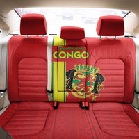 Congo Brazzaville Football Back Car Seat Cover Go Ba Diabulu ya Mbwaki Red Color - Wonder Print Shop