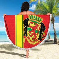 Congo Brazzaville Football Beach Blanket Go Ba Diabulu ya Mbwaki Red Color - Wonder Print Shop