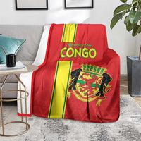 Congo Brazzaville Football Blanket Go Ba Diabulu ya Mbwaki Red Color - Wonder Print Shop