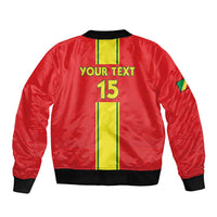 Custom Congo Brazzaville Football Bomber Jacket Go Ba Diabulu ya Mbwaki Red Color - Wonder Print Shop