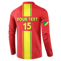 Custom Congo Brazzaville Football Button Sweatshirt Go Ba Diabulu ya Mbwaki Red Color - Wonder Print Shop