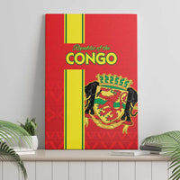 Congo Brazzaville Football Canvas Wall Art Go Ba Diabulu ya Mbwaki Red Color - Wonder Print Shop