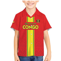 Custom Congo Brazzaville Football Family Matching Mermaid Dress and Hawaiian Shirt Go Ba Diabulu ya Mbwaki Red Color - Wonder Print Shop