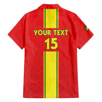Custom Congo Brazzaville Football Hawaiian Shirt Go Ba Diabulu ya Mbwaki Red Color - Wonder Print Shop