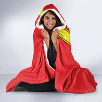 Congo Brazzaville Football Hooded Blanket Go Ba Diabulu ya Mbwaki Red Color - Wonder Print Shop
