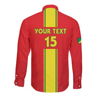 Custom Congo Brazzaville Football Long Sleeve Button Shirt Go Ba Diabulu ya Mbwaki Red Color - Wonder Print Shop