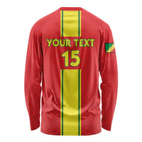 Custom Congo Brazzaville Football Long Sleeve Shirt Go Ba Diabulu ya Mbwaki Red Color - Wonder Print Shop
