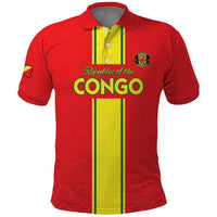 Custom Congo Brazzaville Football Polo Shirt Go Ba Diabulu ya Mbwaki Red Color - Wonder Print Shop