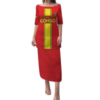 Custom Congo Brazzaville Football Puletasi Go Ba Diabulu ya Mbwaki Red Color - Wonder Print Shop