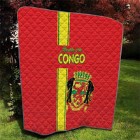 Congo Brazzaville Football Quilt Go Ba Diabulu ya Mbwaki Red Color - Wonder Print Shop