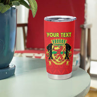 Custom Congo Brazzaville Football Tumbler Cup Go Ba Diabulu ya Mbwaki Red Color - Wonder Print Shop