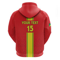 Custom Congo Brazzaville Football Zip Hoodie Go Ba Diabulu ya Mbwaki Red Color - Wonder Print Shop