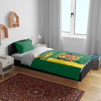 Congo Brazzaville Football Bedding Set Go Ba Diabulu ya Mbwaki Green Color - Wonder Print Shop